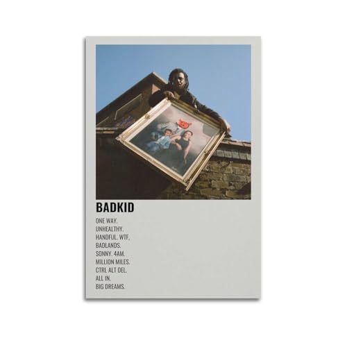 MHEGSNGA Bakar - Badkid Poster Vintage Art Cover Room Decor Aesthetic Bedroom Decor Canvas Posters For Bedroom 12x18inch(30x45cm) Unframe-style