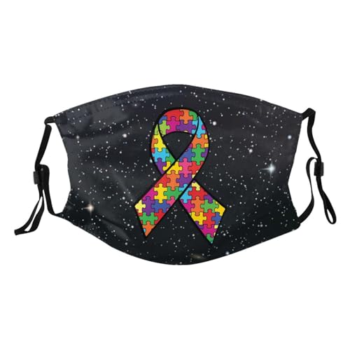 Autism Awareness Ribbon Adult Dust Mask Adjustable Dust Face with 2 Filter41