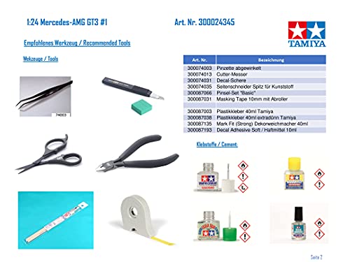 Tamiya 24345 Mercedes-Amg Gt3 1/24 Scale Kit #TOP6