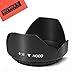 58mm Digital Tulip Flower Lens Hood for Select Canon, Nikon, Olympus, Pentax, Sony, Sigma, Tamron SLR Lenses, Digital Cameras and Camcorders + MicroFiber Cleaning Cloth
