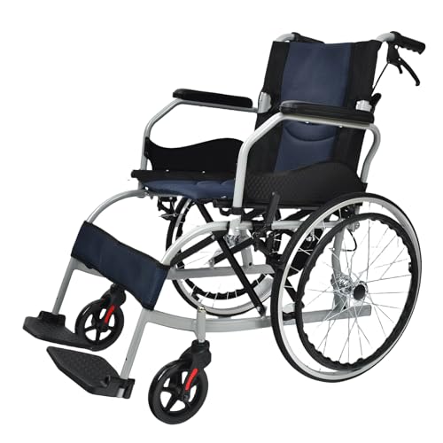 ♿最新モデル 小回り操作しやすい 超軽量 自走式 車椅子 ノーパンクタイヤ 非課税】ノーパンクタイヤ 自走式車いすRW-50 背折れタイプ エコノミー