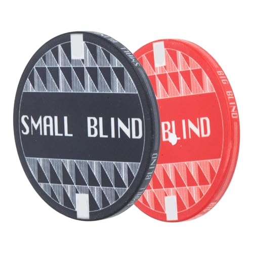 ERINGOGO 2Pcs Ceramic Poker Dealer Button Blind Markers for Poker Game Great for Card Games Lightweight and Smooth Surface for Tournaments and Math Learning