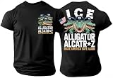 Alligator Alcatraz Shirt Alligator Alcatraz Tshirt Men Double Sided Hands Off Ice Funny Animal Print Shirts Patriotic Tee Stop Restricted Area Prison Islan Everglades 2025 Tops Black