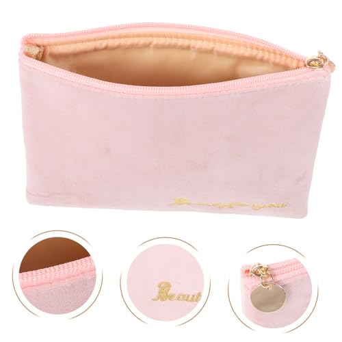 Bolsa portátil para toallas sanitarias con cremallera rosa miniatura 7