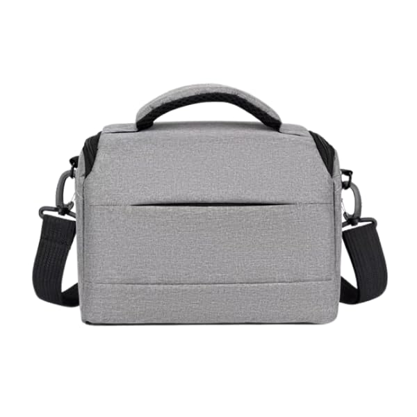 一眼レフカメラケース カメラバッグ 耐衝撃EVA外装 仕切り収納 汎用カメラショルダーバッグ 耐水 軽量 撮影用バッグ Canon Fujifilm Nikon Sonyカメラ対応可能 (グレー)