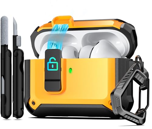 Image of AirPods Pro 3 Case with Lock Magnetic Lid MagSafe, Yellow