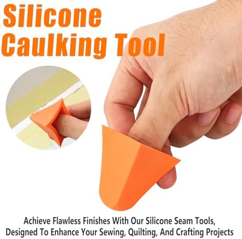 RZCOMP Silicone Caulking Tools,Silicone Seam Tool Caulking Finger Tool Silicone Caulk Smoothing Tool,Silicone Cone Tool for Kitchen, Bathroom Wall Joints, Floor Gaps 4Pcs