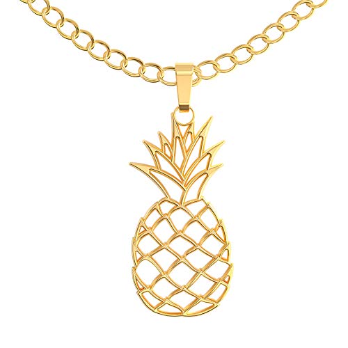 Happy Kisses Pineapple Necklace – with Message Card Be A Pineapple -Tough But Sweet – Pineapple Gift in Silver and Gold4