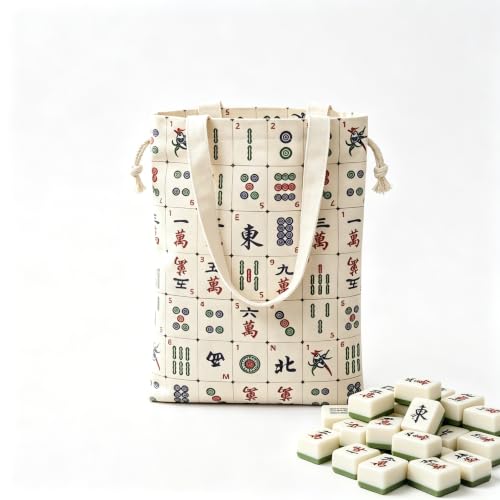 Bolsa de lienzo para fichas de Mahjong, 1 paquete