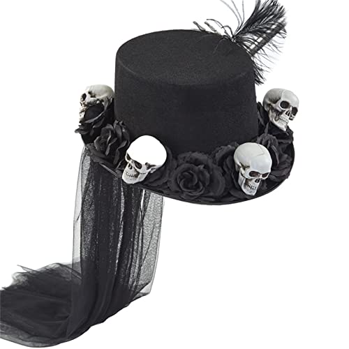 Chapeau haut-de-forme gothique steampunk pour finaliser un costume féminin