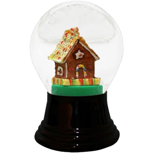 Alexander Taron Perzy Snowglobe Gingerbread House, Medium, 5-inch Height