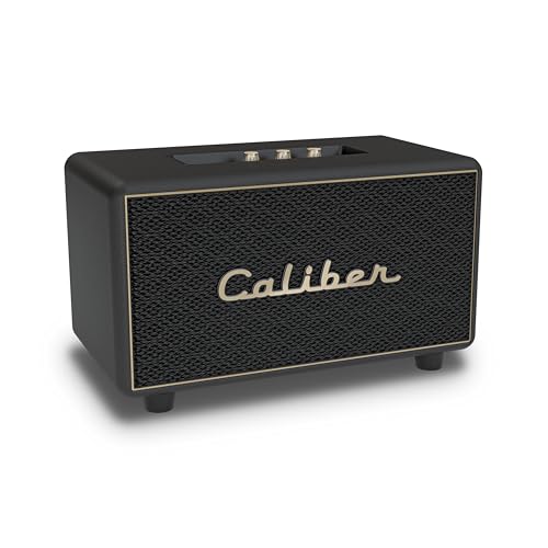 Caliber - Altavoz Bluetooth inalámbrico retro (USB, 200 vatios, 80 vatios RMS, True Wireless Stereo, ecualizador, color negro