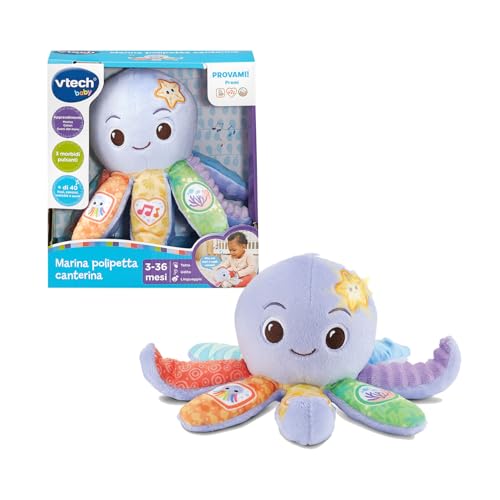 Pulpo musical interactivo con 18 canciones y sonidos naturales para calmar al bebé en la cuna