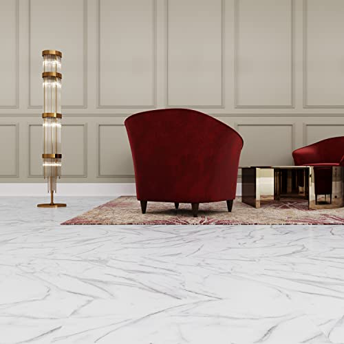 Lucida Surfaces Luxury Vinyl Flooring Tiles | Glue-Down Adhesive Flooring For Diy Installation | Gluecore+ | Single Sample Tile | Whitestone #TOP2