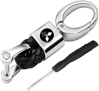 Kaber Egypt 2020 - Leather Car Keychain - Metal Rings - Suitable for Car Keys, Motorcycles and Family Keys - Small - Compatible with Mitsu??