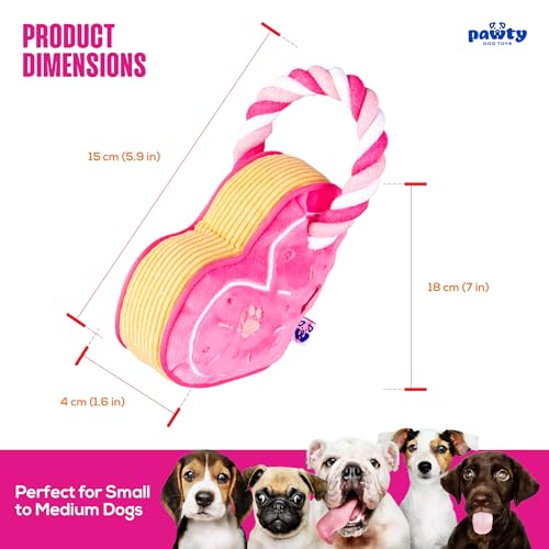 PAWTY Love Heart Dog Toy - Juguete de Peluche para Perros Pequeños y Medianos miniatura 5
