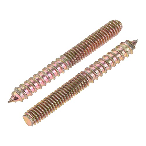 Image of uxcell 5 /16-18 x 2-3 /4 inch Hanger Bolts Double Head Dowel Screw for Wood Furniture 10pcs