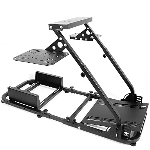 Dardoo Flight Racing Simulator Cockpit Adjustable Compatible With HOTAS Warthog, G Saitek, Logitech G920 G923, Thrustmaster T80 T150, Game Mount Without Wheel, Shifter,Seat and Pedal