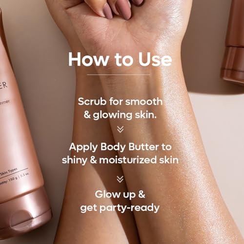 mCaffeine Shimmer Body Polishing Kit for women and men| Shimmer Body Scrub with Coffee & Shimmer Body Butter with Cocoa Butter | For Illuminizing... - Image 6