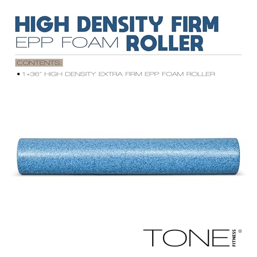 Tone Fitness High Density EPP Foam Exercise Foam Roller for Yoga, Pilates, Stretching, Massage, and Recovery 36 inch Blue by Tone Fitness - Image 2