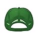 Flat Brim Baseball mesh Cap Adjustable Fashion Hiphop Unisex dad Hat Green