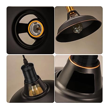 Pendant Light ANTOINE Black 1-Light Modern Farmhouse Kitchen