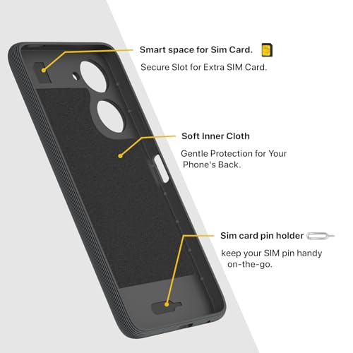 Image of Outlouders Bumper Case for iQOO Z9 Lite 5G / Vivo T3 Lite 5G / Vivo Y18 / Y18e / Y03 | Full Camera Protection | TPU Soft Flexible Shockproof Back Cover (Grey)