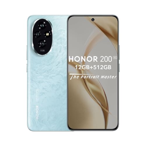 HONOR 200 Smartphone 5G 12GB 512GB, 120Hz 6.7″ AMOLED, Cámara Triple de 50 MP, Snapdragon 7 Gen 3, 5200mAh Batería, Android 14, Dual Sim, NFC, Verde