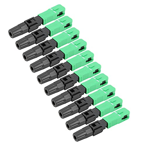 Conector rápido de fibra óptica SC/-C: adaptador duradero verde para telecomunicaciones