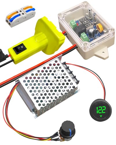 Kit adaptador de roda elétrica adequado para bateria Ryobi 18V com regulador de tensão fusível e ter