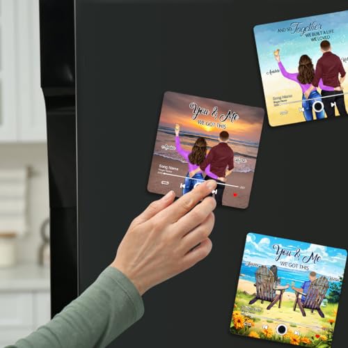 Imán decorativo personalizado con música para refrigerador miniatura 6