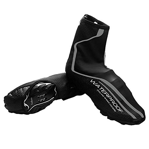LXZH Cubrezapatos De Ciclismo Clima Frío, MTB Bicicleta De Montaña Impermeable Resistente Al Frío Invierno Térmico Cubrezapatillas Bicicleta Reflectante Cubrezapatillas De Bicicleta,Gris,M Cover