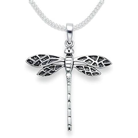 Sterling Silver Dragonfly Pendant Necklace Cover