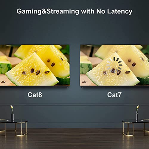 FIBBR Cat 8 Ethernet-Kabel 40Gbps 2000MHz für Router und PC