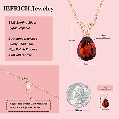 Birthstone Necklace For Women Girls, Teardrop Necklaces For Teen Girls Garnet Necklace For Women Garnet Necklace Red Birthstone Necklaces Birthstone Jewelry For Women Birthday Gifts For Teen Girls #TOP4