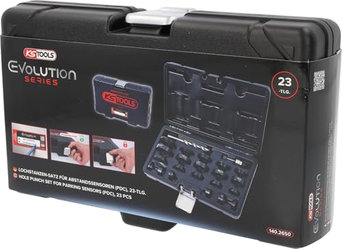 KS Tools 140.2650 Lochstanzen-Satz für PDC-Sensoren, 23-tlg