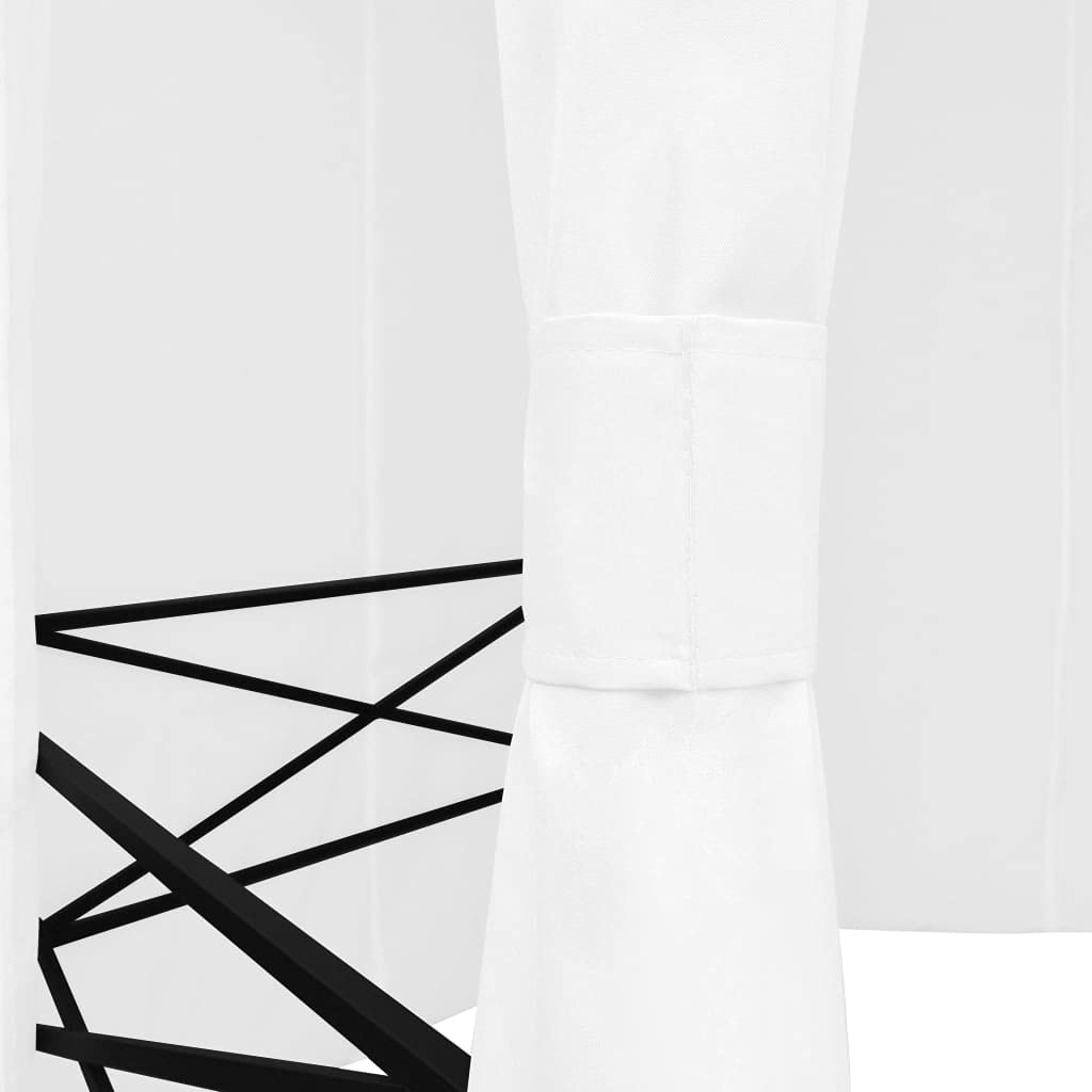Gazebo da giardino con tende esagonali, resistente alle intemperie, da giardino, per feste, feste, giardino, birra, giardino, 360 x 312 x 265 cm, colore bianco, 180 g/m²