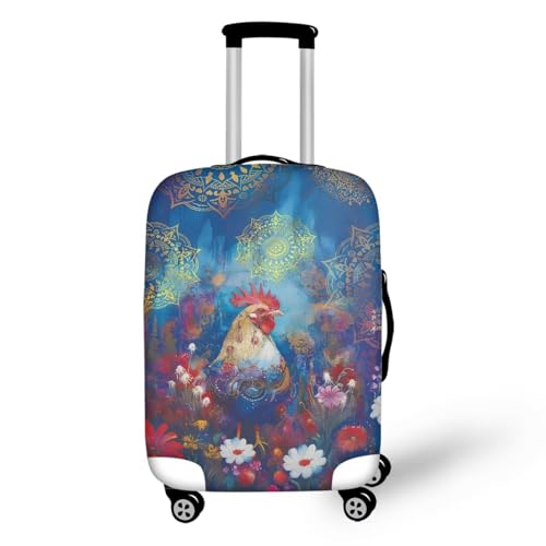 Travel Luggage Cover Abstract Luggage Suitcase Protector Baggage Fit 25-28 Inch Suitcase Covers for Luggage Cover Set Classical Style Rooster2