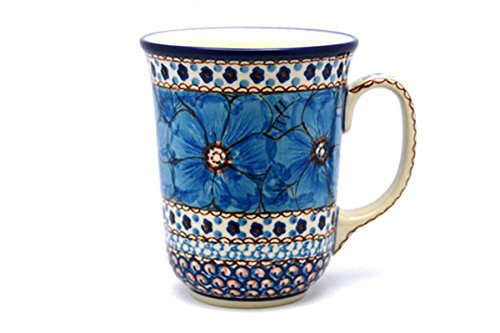 Taza de cerámica artesanal 16 oz Polish Pottery miniatura 1