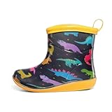 K KomForme Toddler Rain Boots Baby Easy-on Rain Shoes Lightweight Waterproof for Boys and Girls,Size 5 Toddler