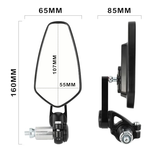 Image of Motorcycle Rear View Side Mirror Handlebar Mirrors CNC for Surron Sur Ron LBX E-Ride Pro SR S SS 2.0 3.0 Talaria Sting MX3 /R MX4 Talaria X3 XXX X Electric Dirt Bike Black,Direct Installation