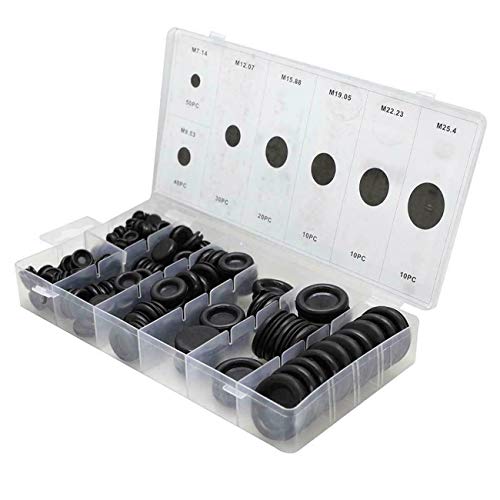 170 Pcs Rubber Grommet Firewall Hole Plug Assortment In 7 Common Sizes,Set Electrical Wire Gasket For Auto Body And Sheet Metal #TOP1