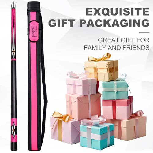 Pool Cue Stick,Pro Cue with Hard Case,Pool Sticks for Adults,Womens Pool Cue,Pool Cues for Men,58inch 19-21oz Billiard Stick Pool Cue Set,Pink/Orange/Green - Image 4