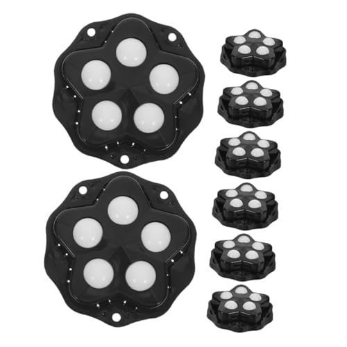 HOMSFOU 8pcs Self-adhesive Swivel Caster Wheels Sticky Pulley Casters for Furniture Kitchen Appliances Movable Wheels