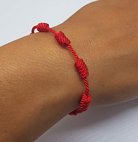 MYSTIC JEWELS By Dalia – Kabbalah Bracelet – 7 Knots of Red Thread – Unisex – Adjustable – Eye Protection – Good Luck – Good Luck4