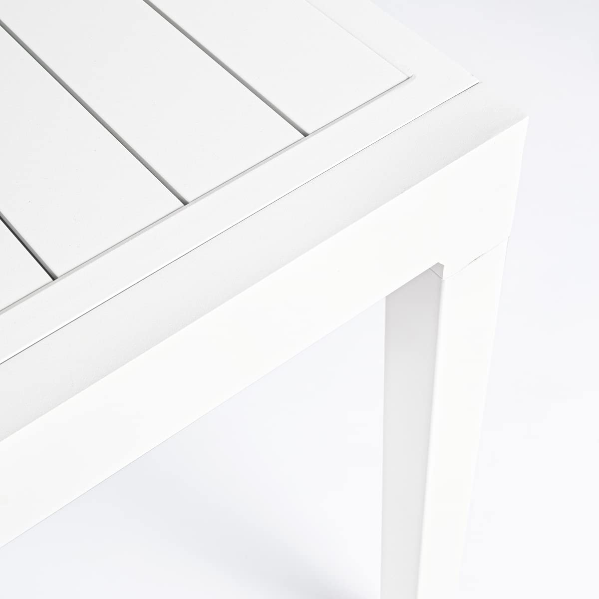 Yellow shop - HILL Tavolo da giardino quadrato allungabile per esterno in alluminio L90/180xP90xH74 cm Antracite, Bianco o Coffee (Bianco)