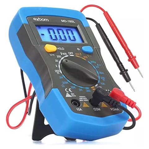 Multímetro Digital Portátil Profissional Corrente AC + DC Tensão 200M~600V Bateria 9V Teste Bipe Cover