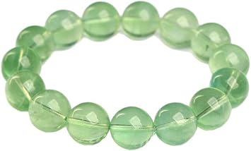 Handmade Beaded Crystal Bracelets for Women Men,Natural Green Fluorite Bracelet,Round Crystal Stone Bead Stretchy Bracelet,Unique Jewelry Gifts,1111.6mm
