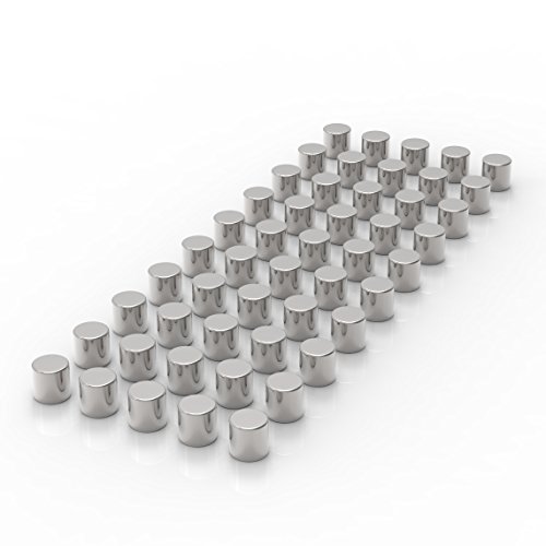 LeTOMA - 50 Starke Neodym Magnete D4x4 mm N45 - Ideal für Fotoseile und als Kühlschrankmagnete Cover