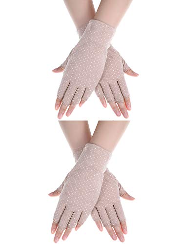 Boao Women Sunscreen Gloves UV Protection Sunblock Gloves for Driving Riding Fishing Golfing Outdoor Activities (Set 6, 2 Pairs)